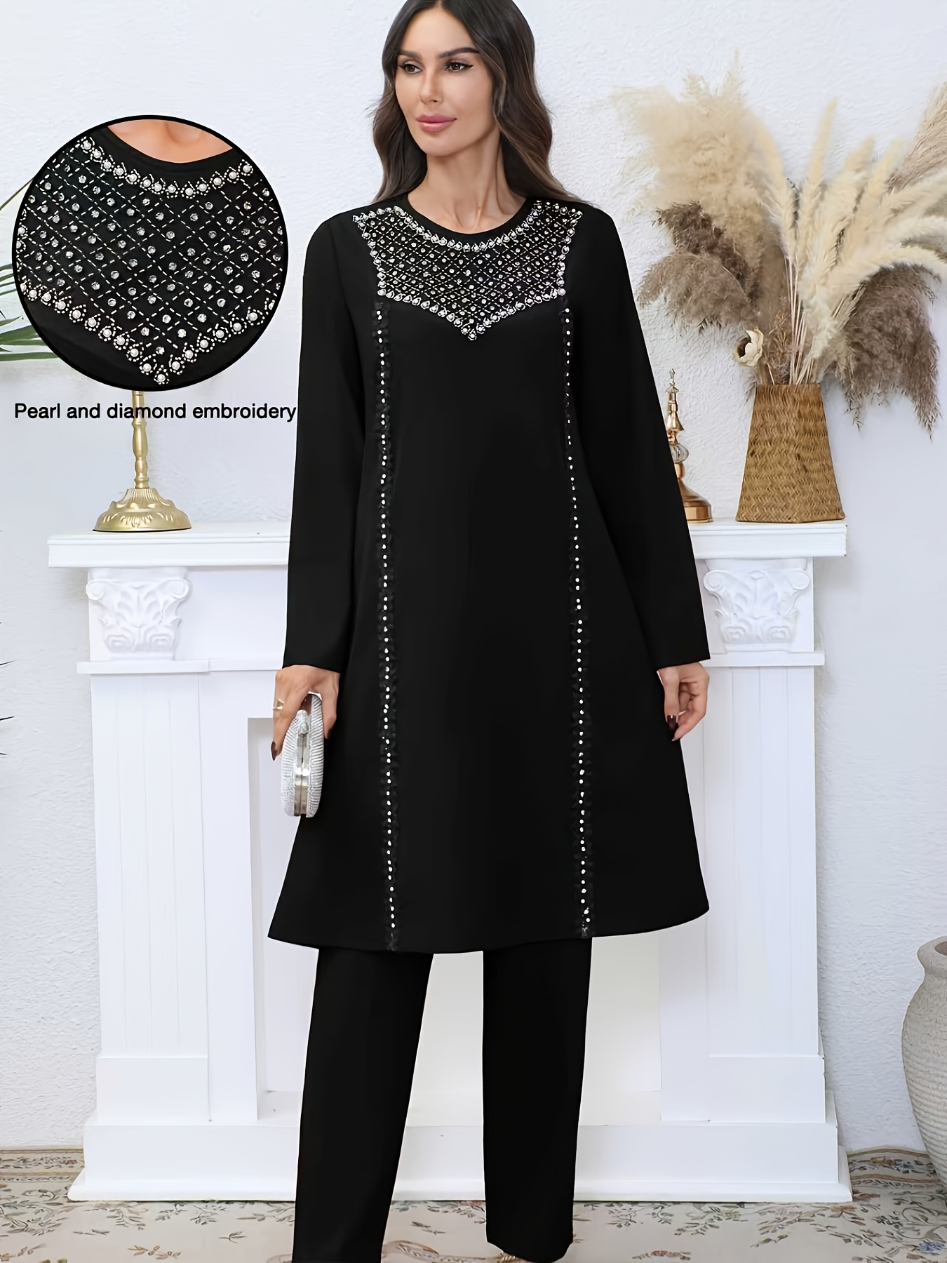 fashion nova ruffle dress Premium Eid Abaya | Shiny Open Abaya with Balloon Sleeves main image 1