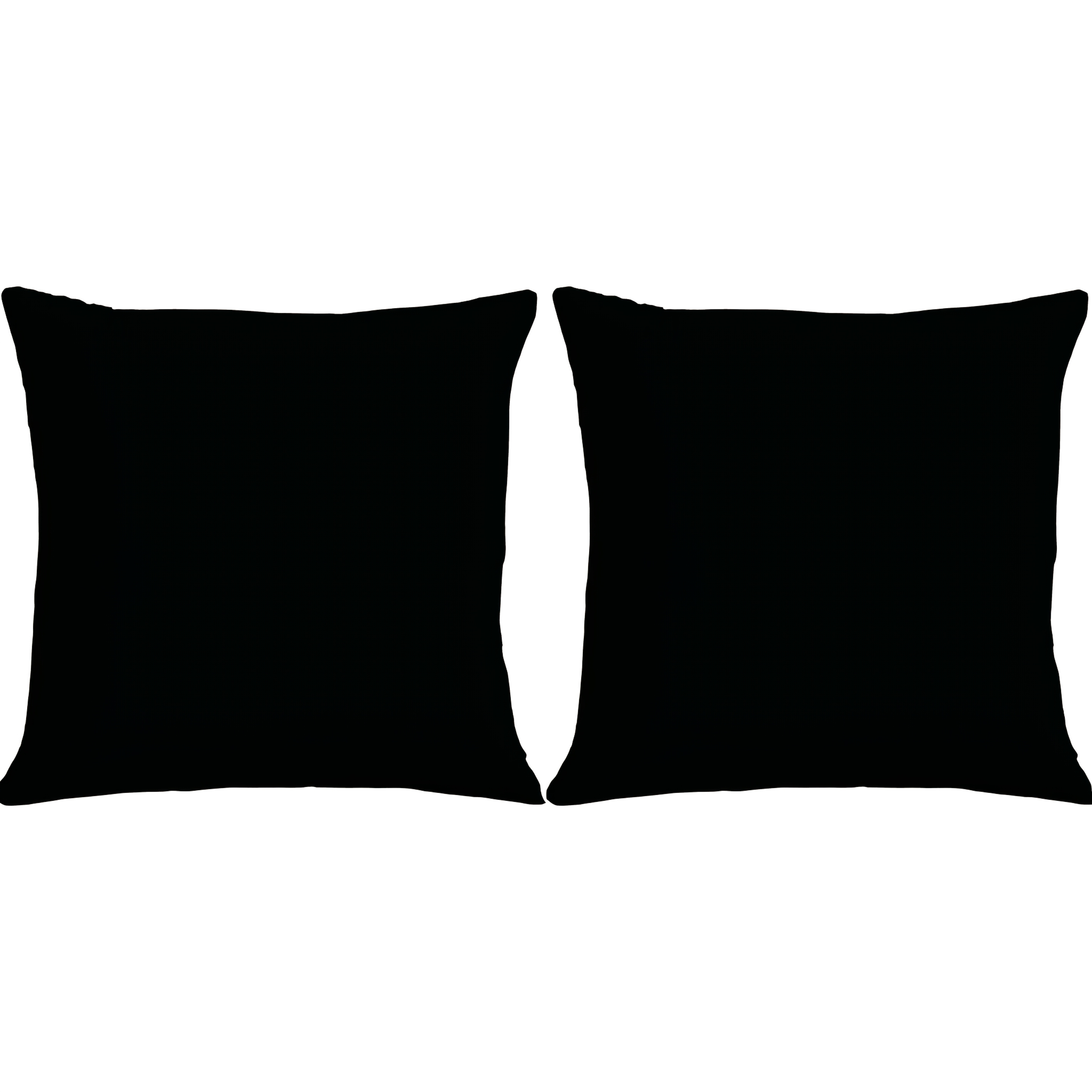 TEMU 2pcs, Black Solid Color Pillowcases, Soft Short Plush, Single-sided Black, Perfectly Suitable For Daily Home Decor In Bedrooms, Living Rooms,