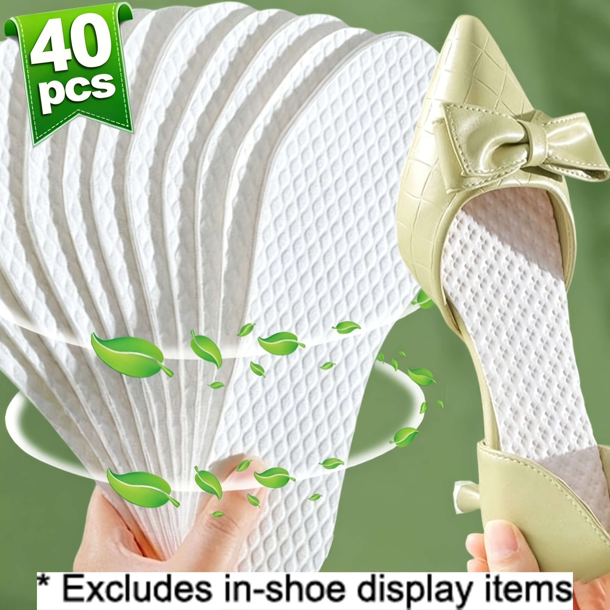 Image of 40pcs Set Of Disposable Cuttable Sports Insoles, Comfortable, Breathable, Soft, And Anti-sweat Insoles, Suitable For Women And Men