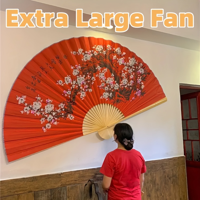 

1pc Hanging Fan, Festival Chinese Bone, Suitable For Home Decoration, Room Decoration, Wedding Photography Background And Wall Art, Chinese Classical