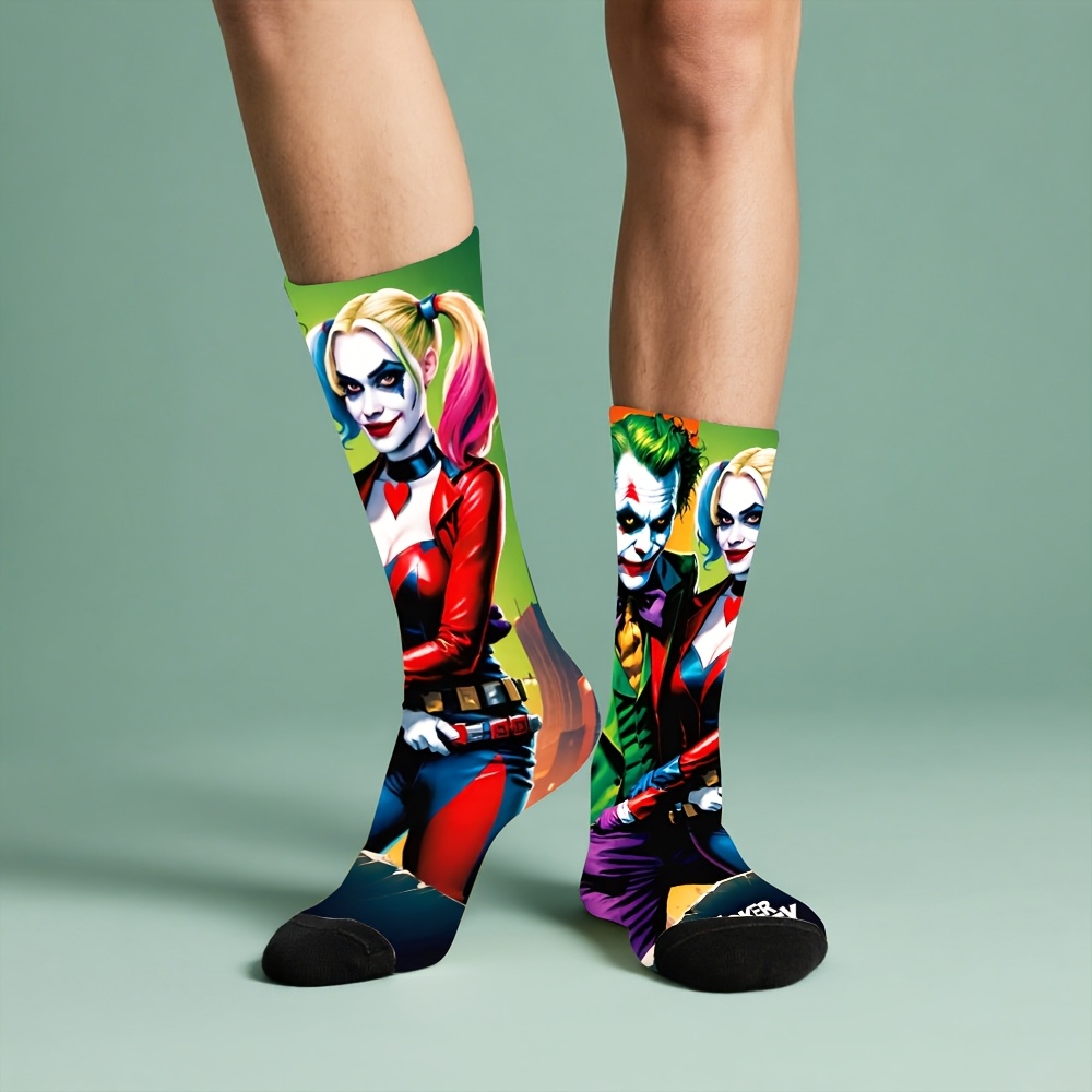 TEMU Socks, Joker& Themed Design, Suitable For , Sports, Outdoor, Exercise, Family Gifts, Birthday Gifts, Valentine's Day, Party Gifts, Gifts, Gifts