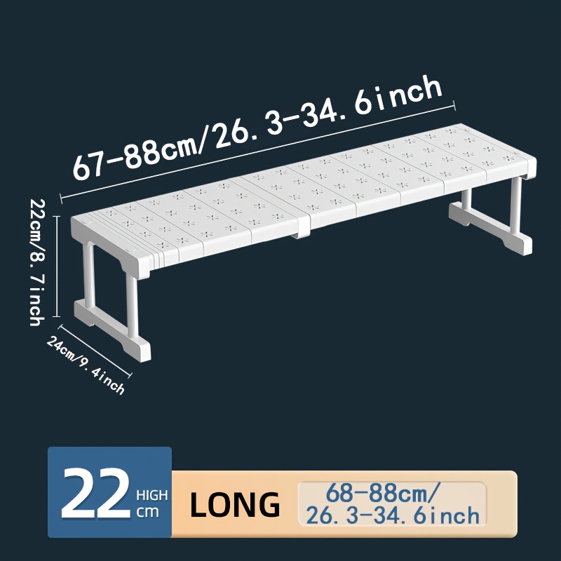 1pc Expandable Wardrobe Storage Layer Partition Cabinet Layer Frame Single-layer Stackable Cabinet Layer Board Shoe Cabinet Bathroom Kitchen Storage Rack