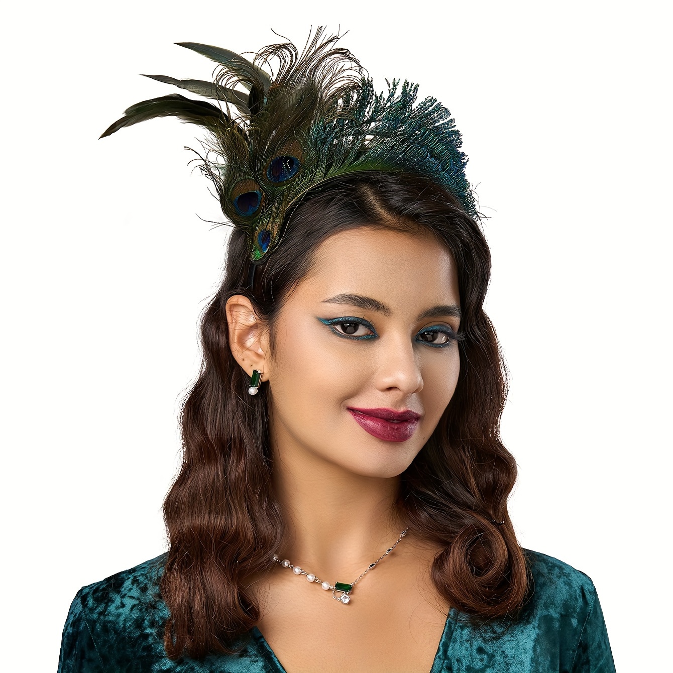 fascinator hat veil feather fascinator hair clip tea party  display picture 1