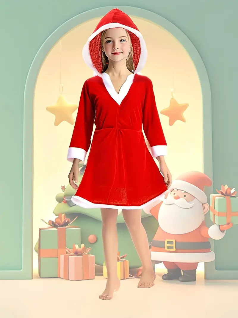 youth christmas dress FDDMis Youth Christmas Dress Burgundy Dress Brown Maxi Dress Thanksgiving Outfit for Girls Kids Dress Up Clothes Baby Girls Clothes Girls 14-16, Red 7-8 Years