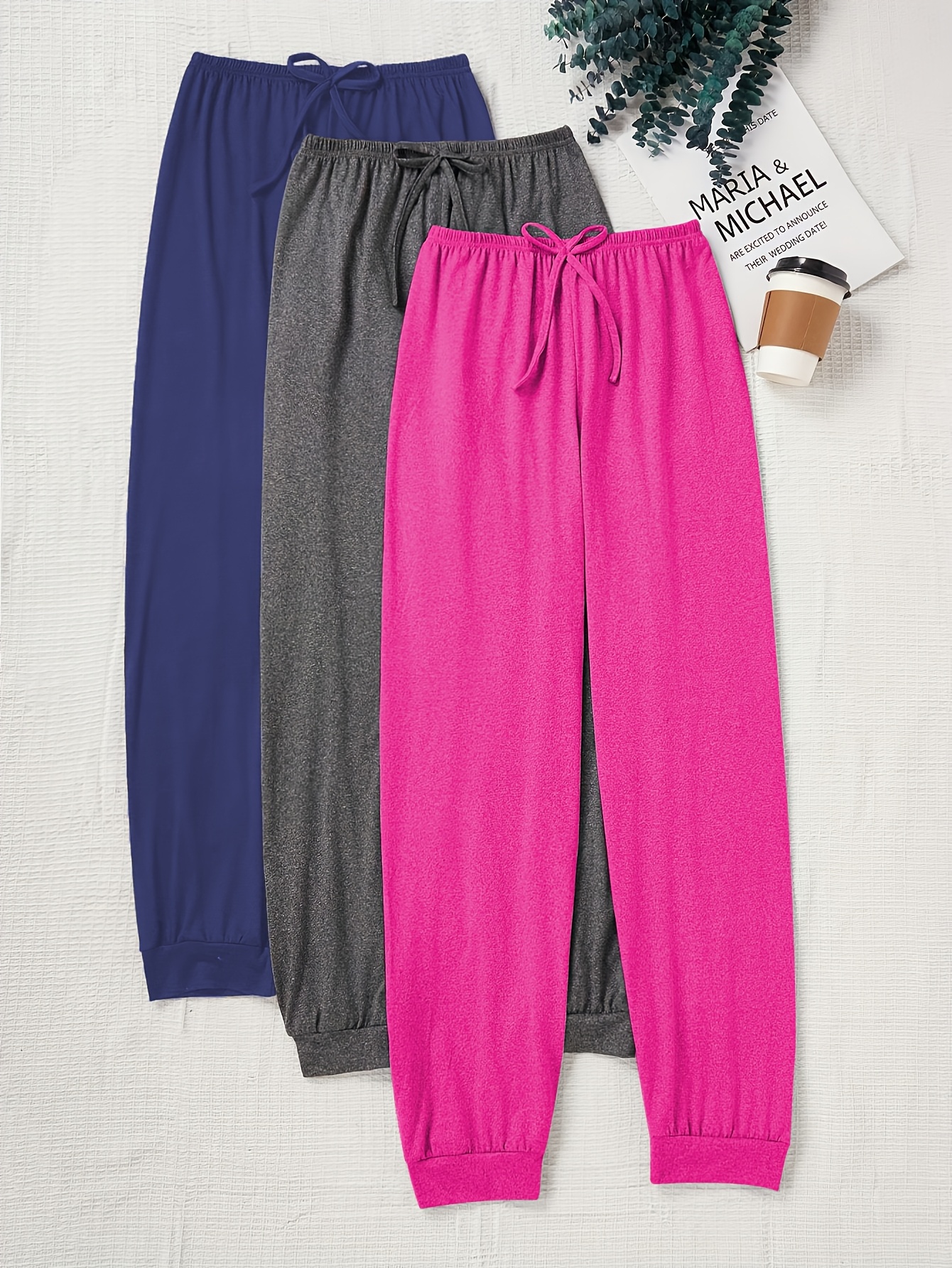a new minimalist three color set of casual womens pants with a drawstring waist   autumn   loose fitting   pants make a great gift
