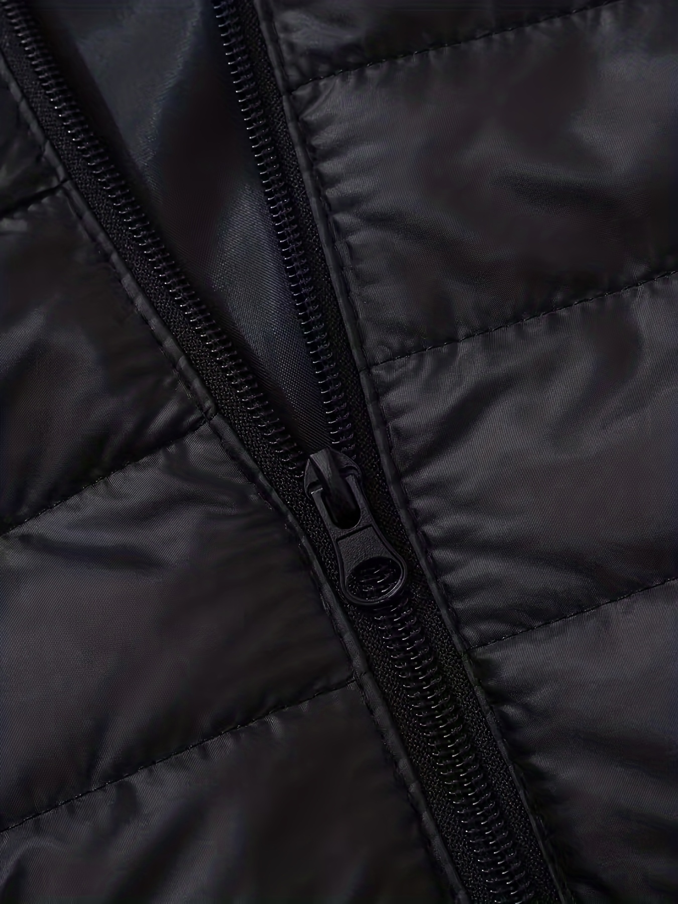 男士冬季保暖连帽外套，男士冬季防风夹克，带拉链口袋、连帽及宽松版型 - 聚酯填充保暖外套，适合户外活动、跑步、钓鱼、休闲穿搭 - 纯色设计排骨衣 商品详情 4