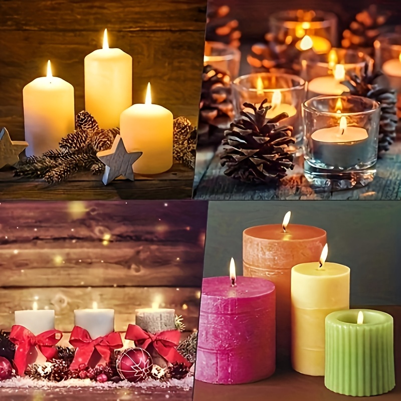 [Candle Making Kit] 115pcs Candle Making Kit: 50pcs 10cm/15cm/20cm Wicks, 60pcs Candle Wick Stickers & 5 Wooden Candle Wick Holders for Soy And Beeswax Candles