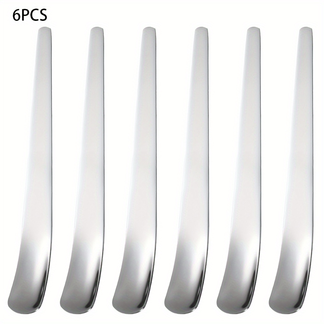 6pcs Dessert Spoon, Food Grade Stainless Steel , For Yogurt Bowl/ice Cream/cake/coffee, Nice Gift For Mother's Day, Mirror Polished, Dishwasher Safe