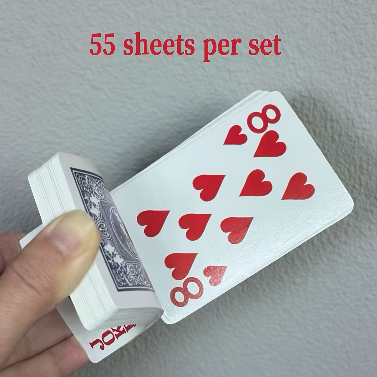 TEMU 55pcs Classic Playing Cards, Stiff Board Game Thickened Easy Party Cards, Thickened Wear-resistant Paper Playing Cards, Travel Gathering Leisure