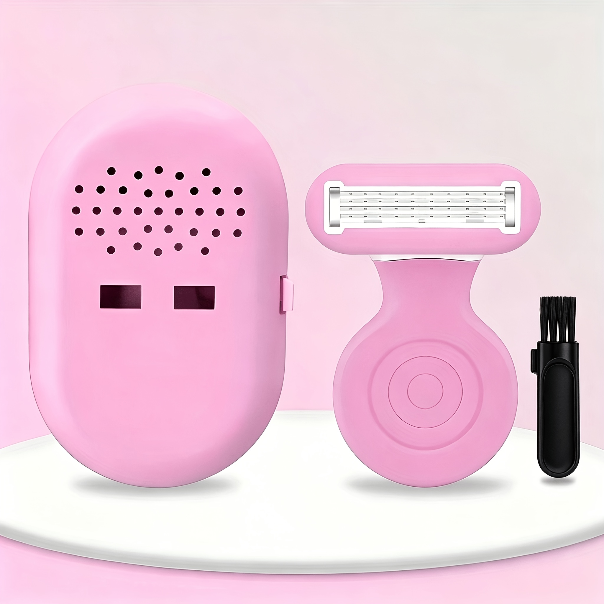 Image of Storage Box Brush Scraper Set For Women's Shaving - Shaving Kit - Specifically Designed For Women, A Set Of Shaving Blade Fillers