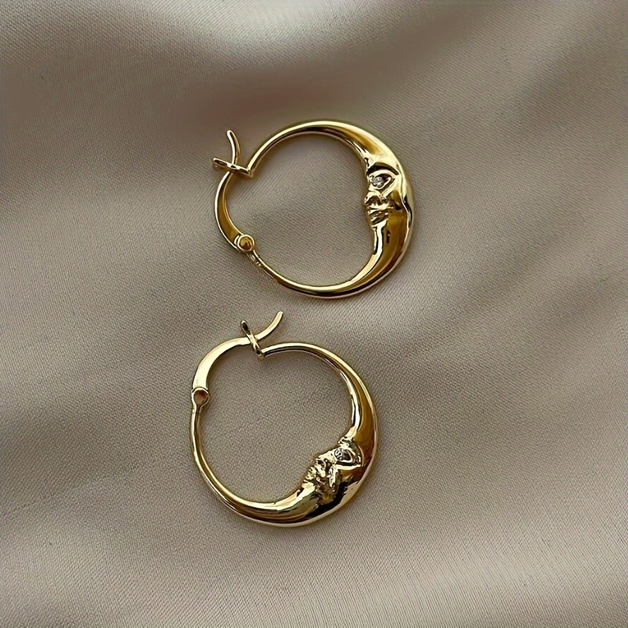 E-shop Vintage Kupfer Halbmond Ohrringe, Tropfen- & Hänge-Design, Alltagsschmuck für alle Jahreszeiten