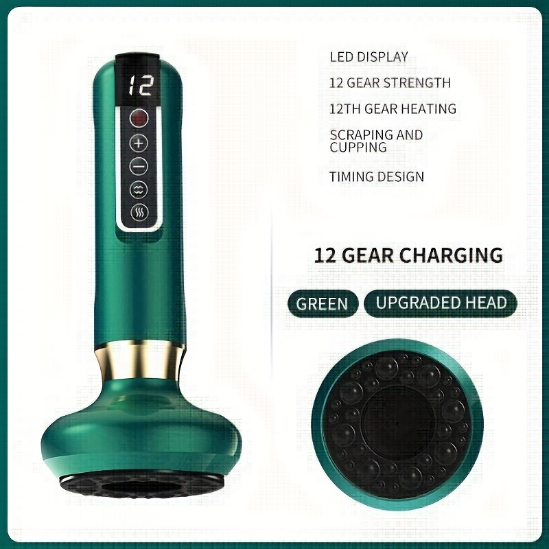 rechargeable electric vacuum cupping  e device 12   levels lcd display adjustable speed usb charging ideal for home gift use home self care lcd display device usb charging vacuum  