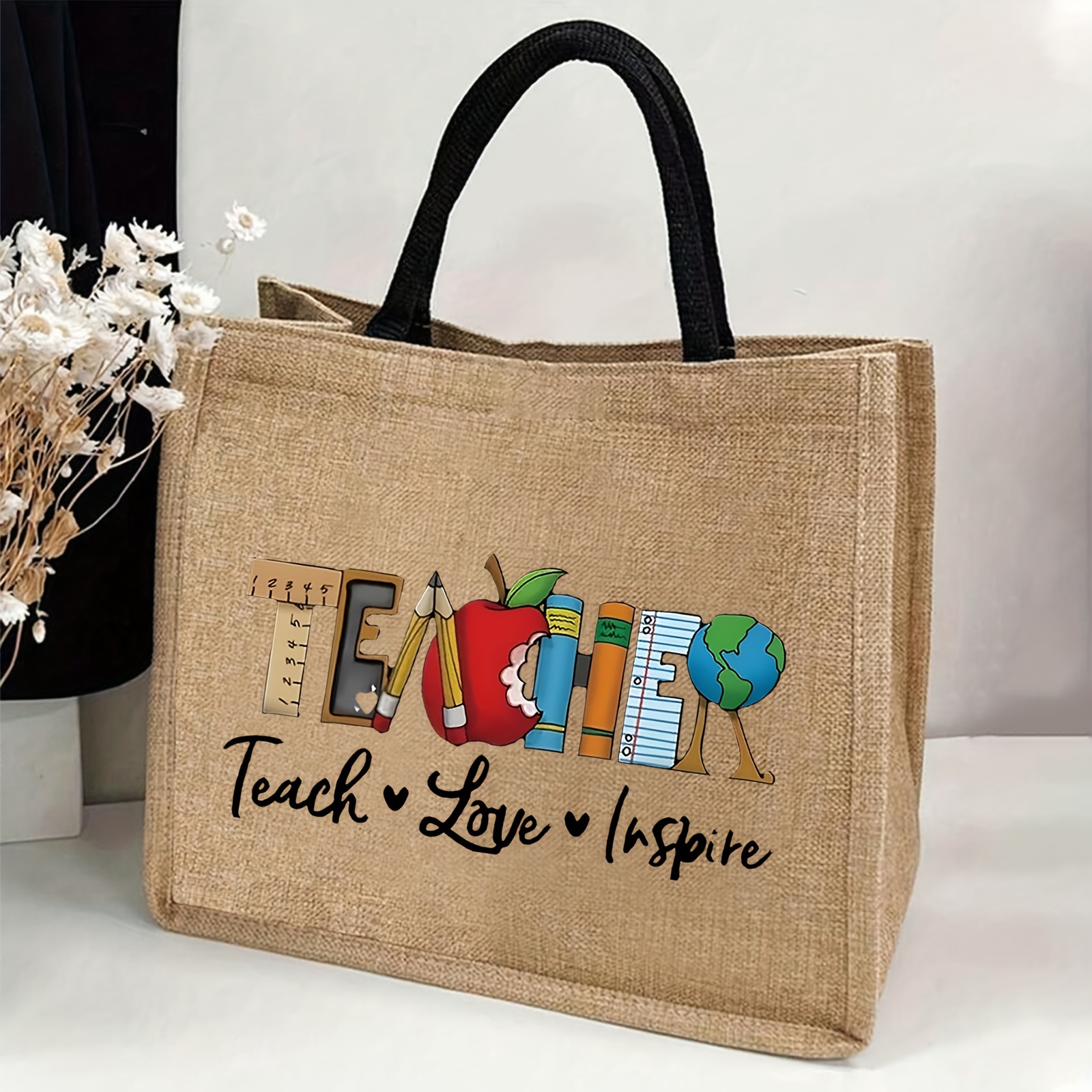 

Teacher Tote Bag, Shoulder Bag, Women's For Shopping