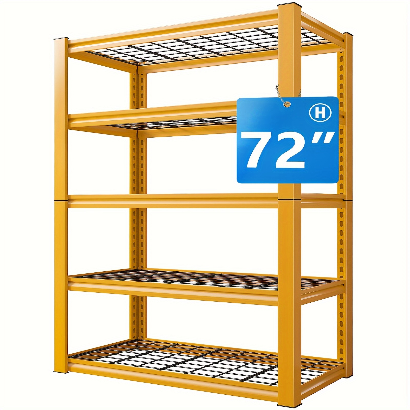 

72" H Garage Shelving Heavy Duty 2000lbs, Adjustable Garage Storage Shelves Metal Shelving Units And Storage 5-tier Heavy Duty Shelving Pantry Industrial Shelves Storage Rack 72" Hx16 Dx36 W