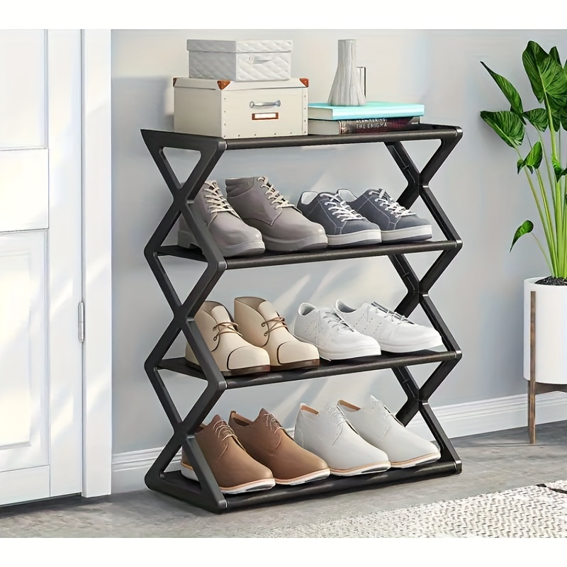 

Space-saving X-shaped Shoe Rack - , Dust-proof Storage Organizer For Free Standing Shoe Racks