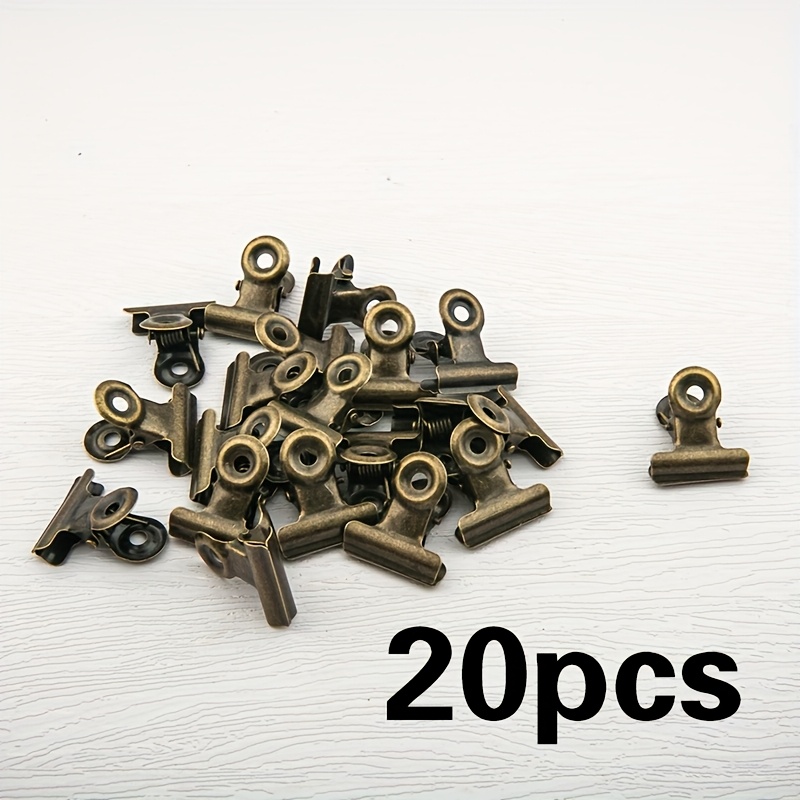 E-shop 20-40 Stück Mehrzweck-Metallordner | Roségolden, Schwarz, Silber, Bronze, Goldfarben | Scharnierclips für Fotos, Etiketten, Büro- und