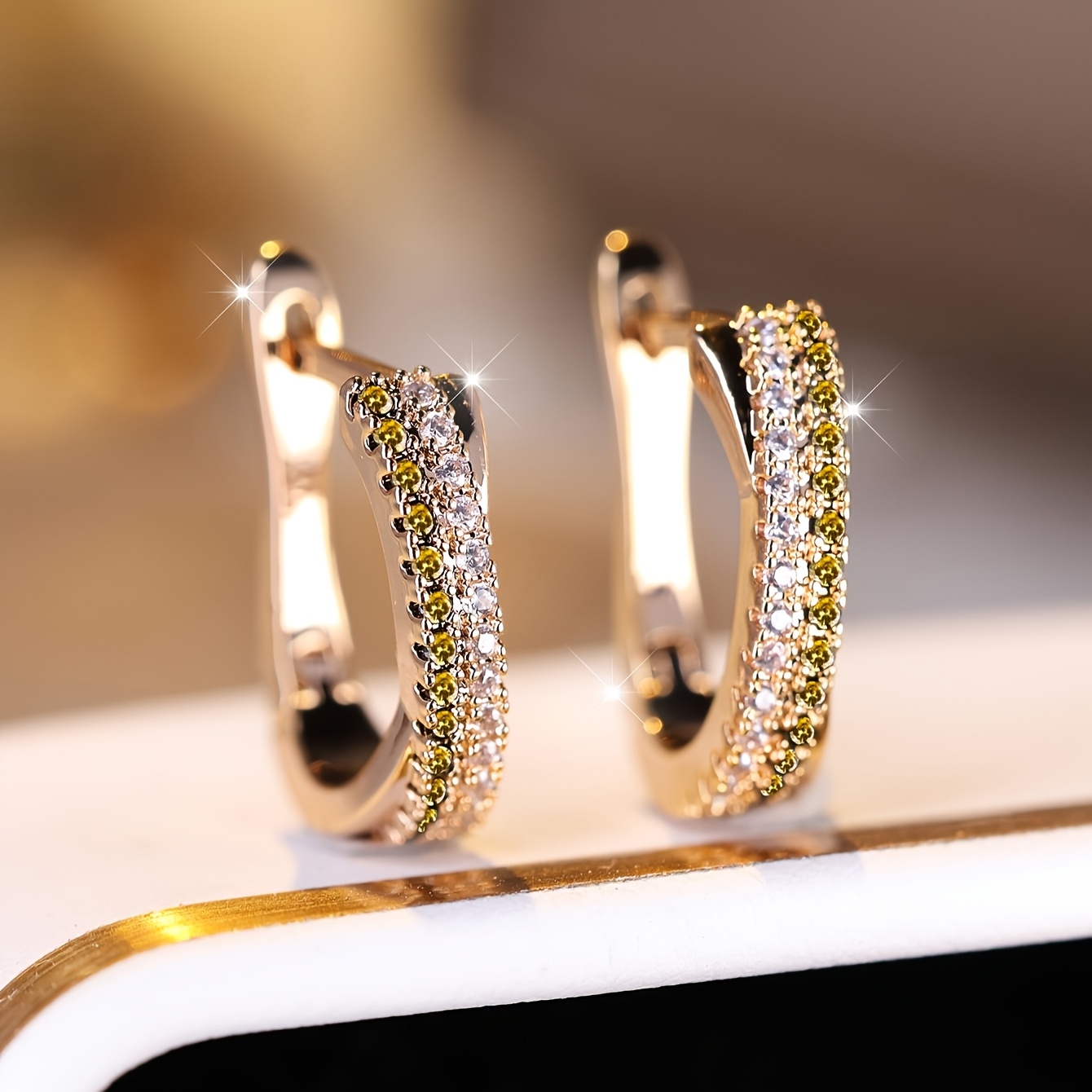Cute Multicolor Synthetic Zirconia Fashion Earrings, Gift-Ready