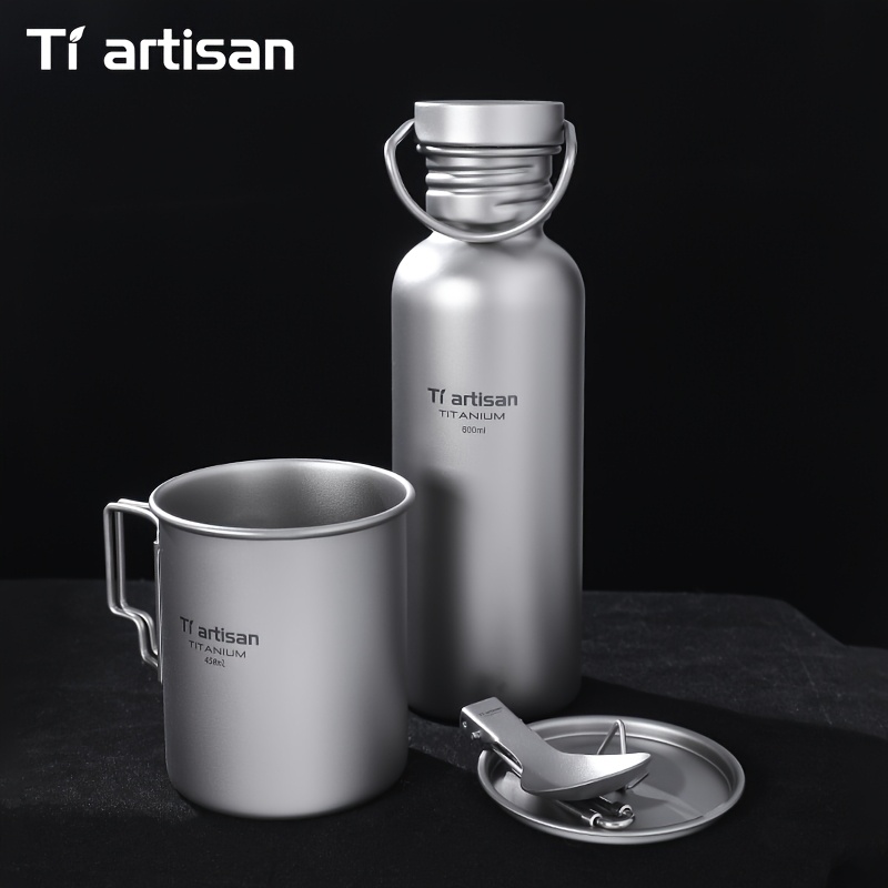 Tiartisan Pure Titanium 3pcs Outdoor Tableware Set, Lightweight Camping Gear