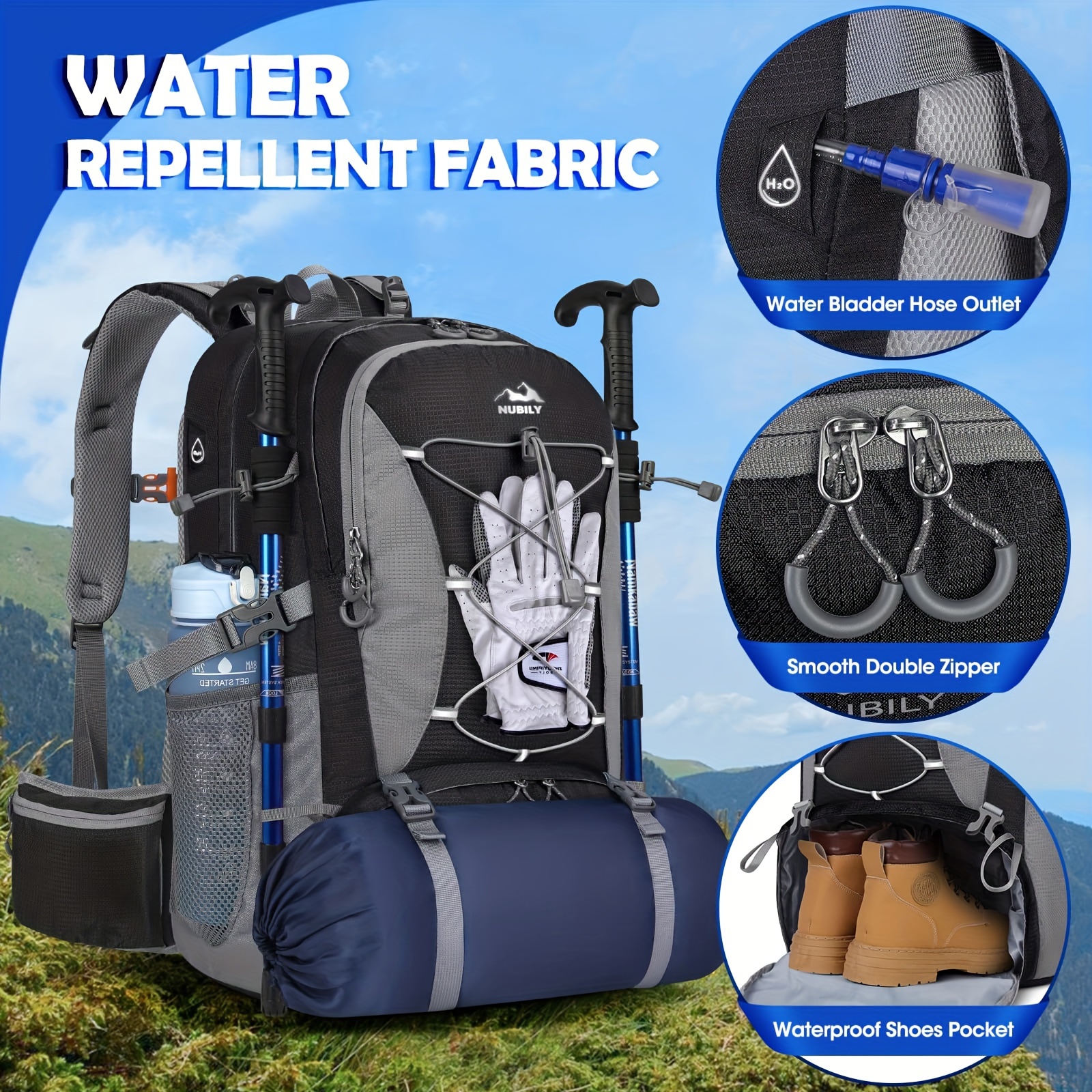 38 liter travel backpack Inateck Lightweight Travel Backpack 38.5L