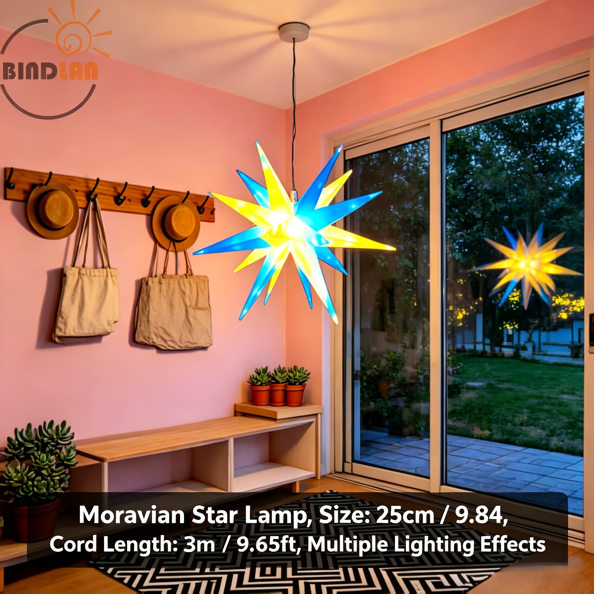rgb   star hanging lights with 28 lighting   usb powered led star lights   lighting for bedroom office   party porch and home decor great gift   Product details 3