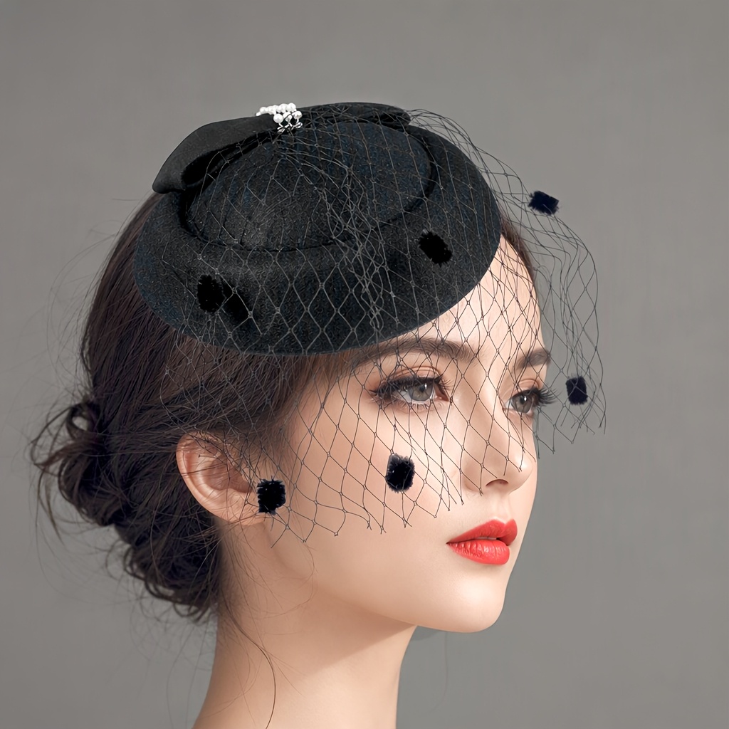 TEMU Coiffe tendance pour et autres occasions, cadeau de la Saint-Valentin, mini haut-de- avec à nœud de style coréen pour femme, convient pour les