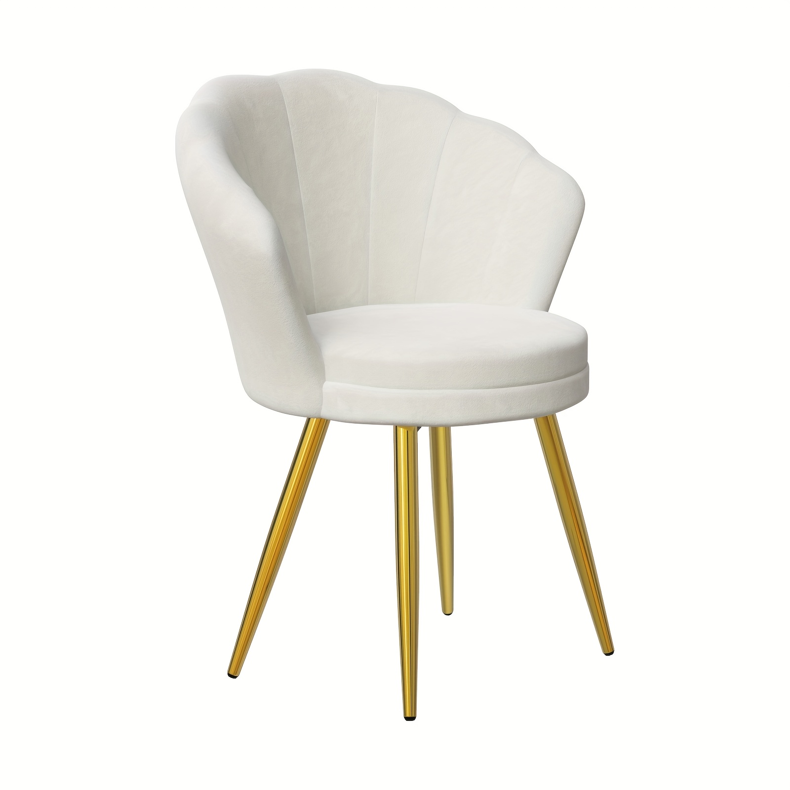 TEMU Dining Chair Velvet Dining Chair Upholstered Chair Kitchen Chair White