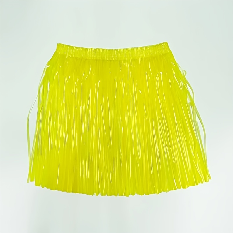 E-shop 1 Stück, mehrfarbige fluoreszierende Regen-Seiden-Grasrock, Hawaii-Stil Strandmusikparty, Tanzparty, Nachtclub-Party-Auftrittskostüm-Requisite