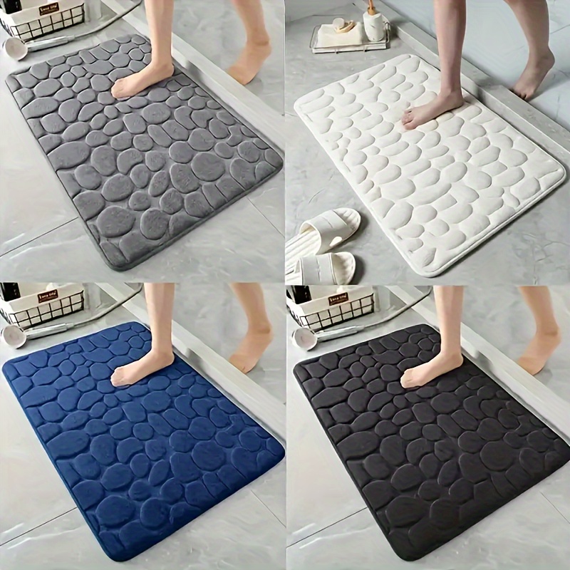 

Ultra- Velvet Bath Mat With Non-slip Pvc Backing - Machine Washable, Quick-dry Design For Bathroom & Bedroom