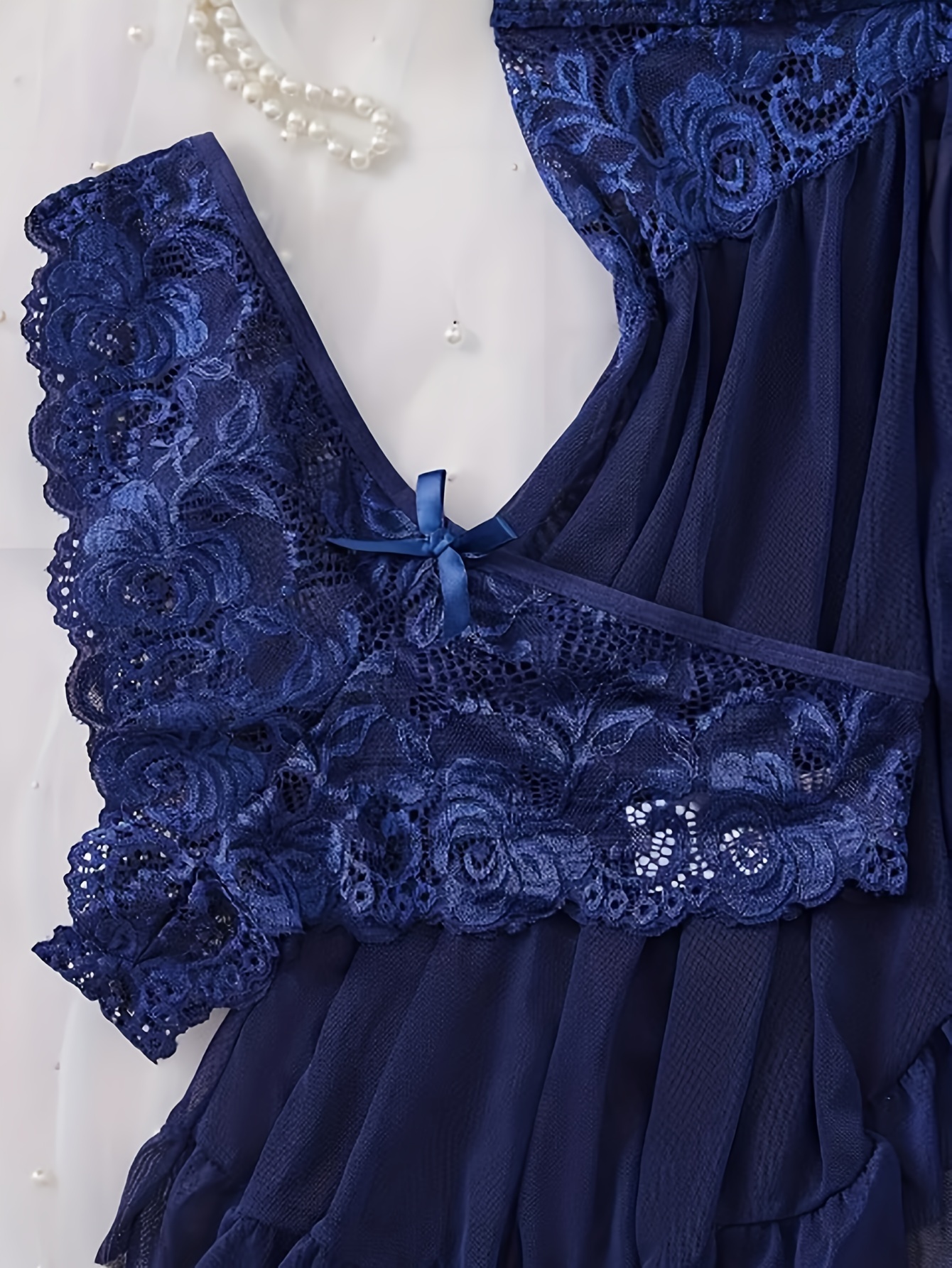womens transparent lace nightgown deep v - Temu