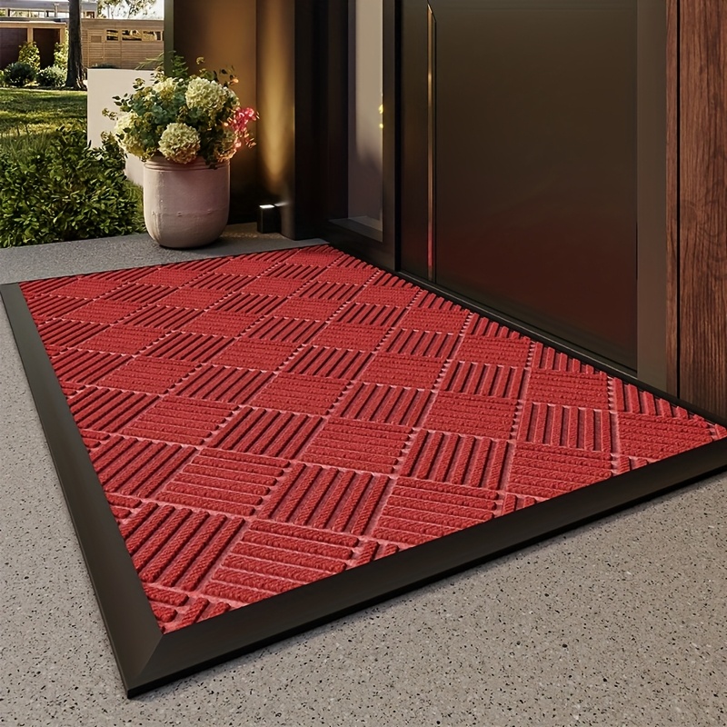 TEMU Rubber Anti-slip Doormat For , Anti-slip And Mat For Doorways, Modern Minimalist Household Outdoor Foot Mat, Thickened Anti-slip Mat, Kitchen