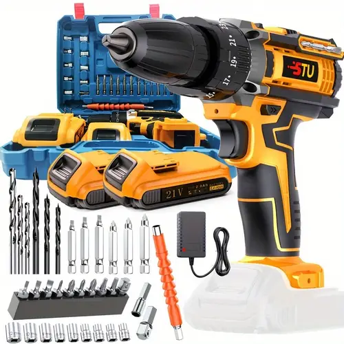 multi functional wireless drill kit portable multifunctional drill power tool including rechargeable battery and quick charger very suitable for home and automotive projects