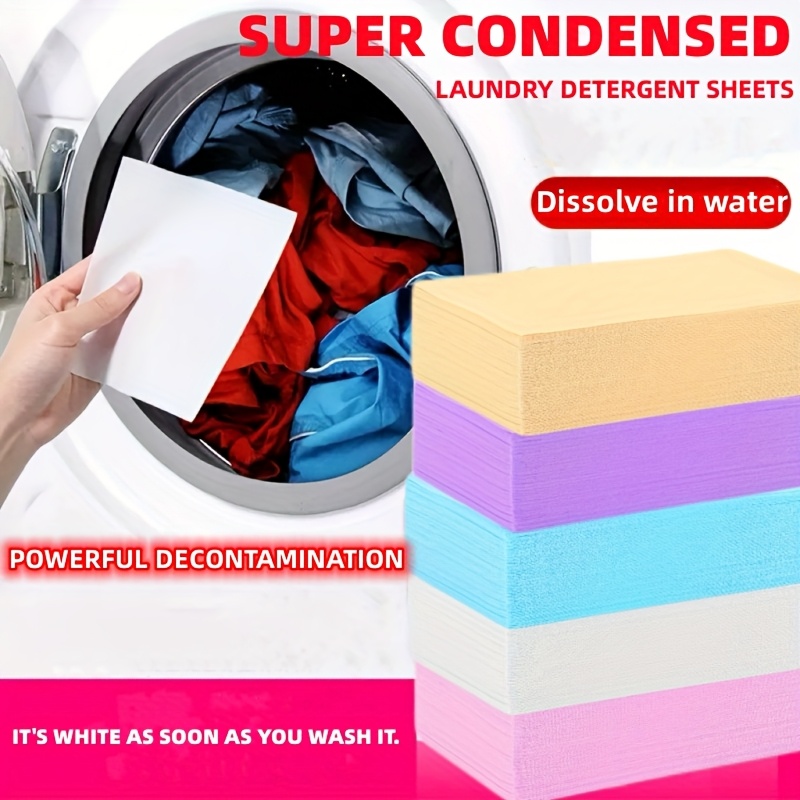 super concentrated laundry detergent sheets powerful decontamination dissolves in water leaves clothes   ideal for   shoes home use laundry detergent sheets   vibrant packaging   Product details 0