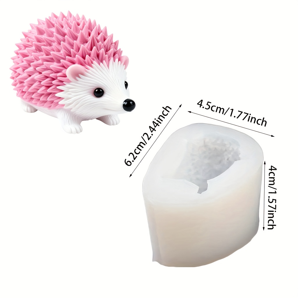 Image of Hedgehog Shaped Silicone Soap Mold, Used For Making Candles, Plaster, Handicraft Ornaments, Resin Molds, Halloween, Christmas Home Decoration, Reusable, Easy To Demold