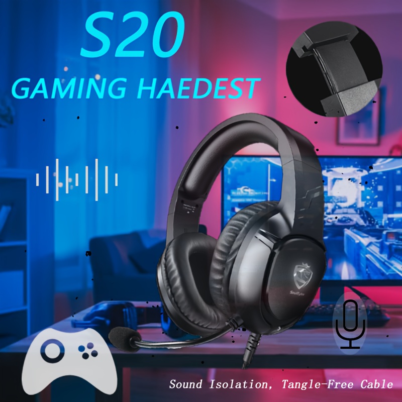 

High-performance Wired Gaming Headset With & Noise-canceling Mic - 3.5mm Jack, -free Cable, Adjustable Headband For Ps4, Ps5, , Pc & Laptop - Ideal For Gamers & Enthusiasts, Gaming Accessories