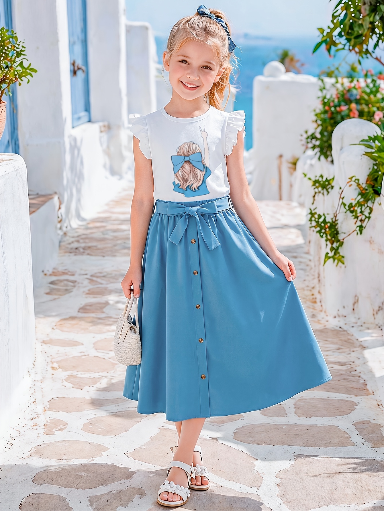 girls skirt sets sold on Temu United States