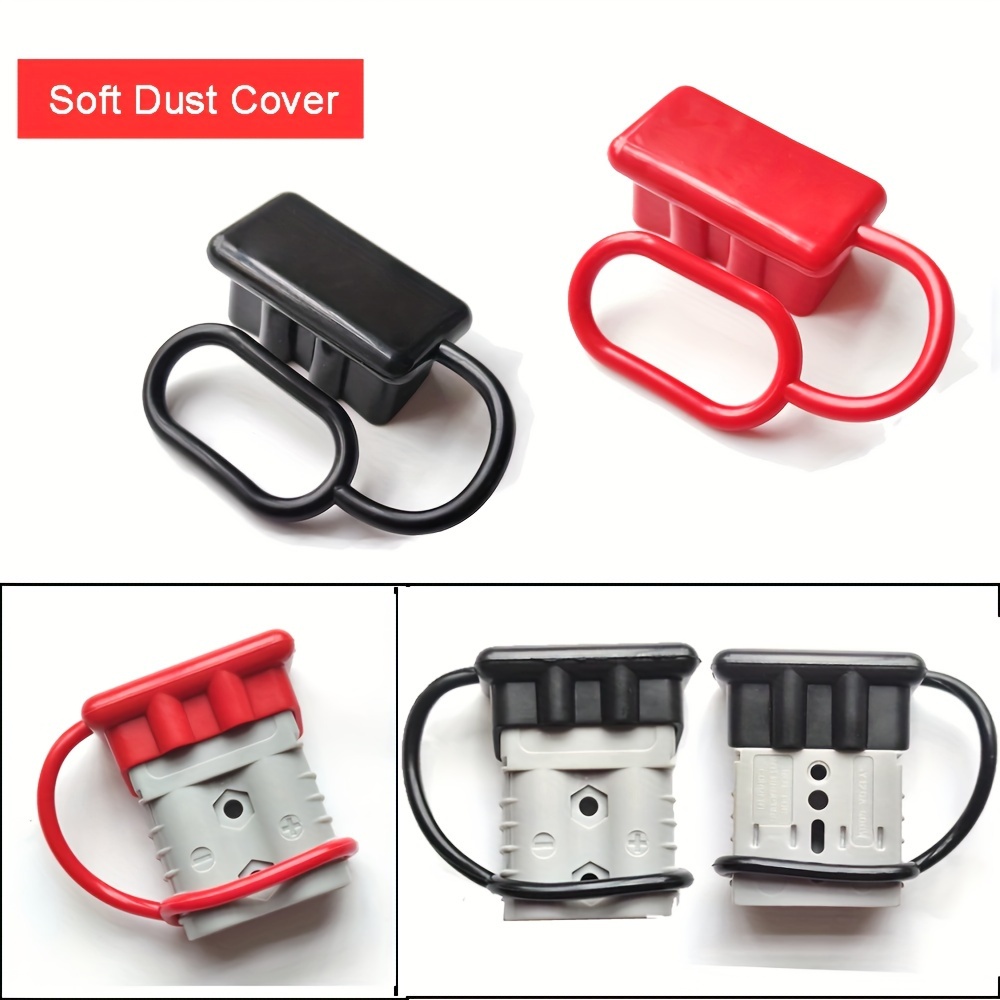 

2pcs Anderson Plug Dust Covers - Rubber Material, Industrial Hardware Accessories, Protects Against Dust, For 50a/120a//350a Plugs, Ideal For Workshop Use