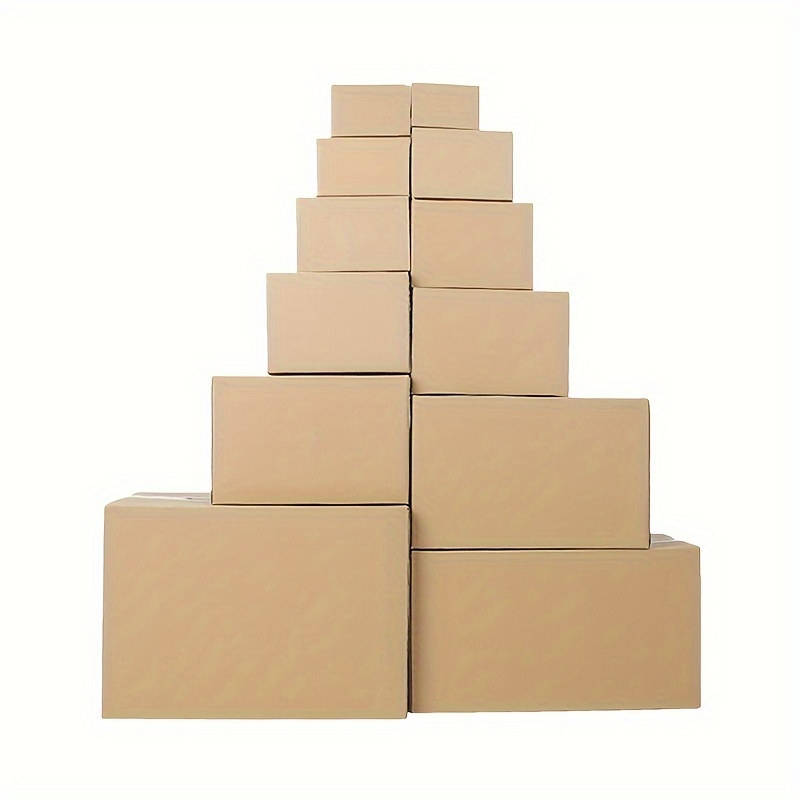 

25/50packs Corrugated Shipping Cartons, 5x5x5-14x12x4, Full Size Options For Mailing, Packing, Moving And Storage.