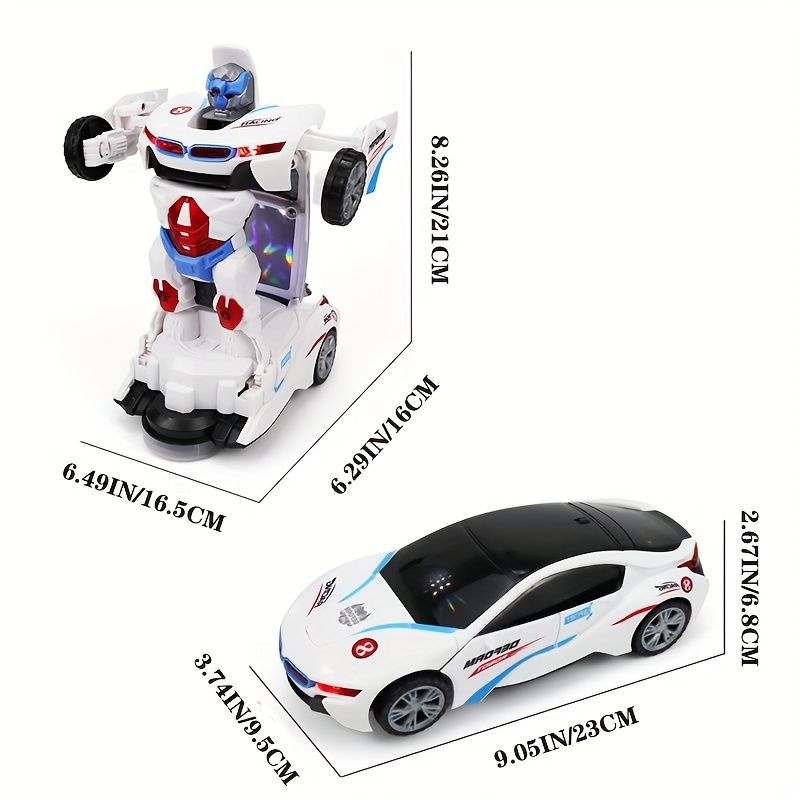 automatic deformation robot car toy car will be a robot car automatic universal avoid obstacles with lights and music birthday gift christmas gift holiday gift not delivery battery halloween gift details 1