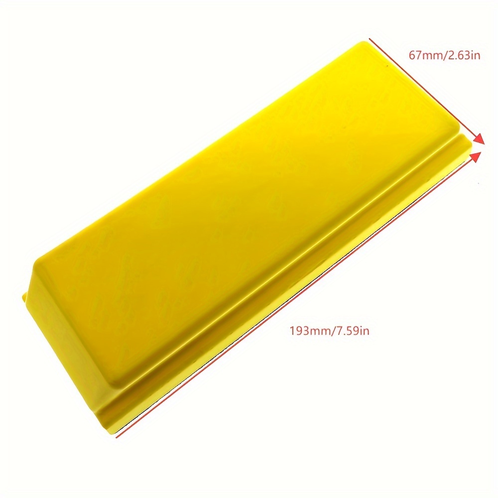 TEMU Bloc de ponçage à main 67x193 mm avec support de patin de ponçage auto-agrippant pour disques de ponçage, travail , de meubles, carrosserie
