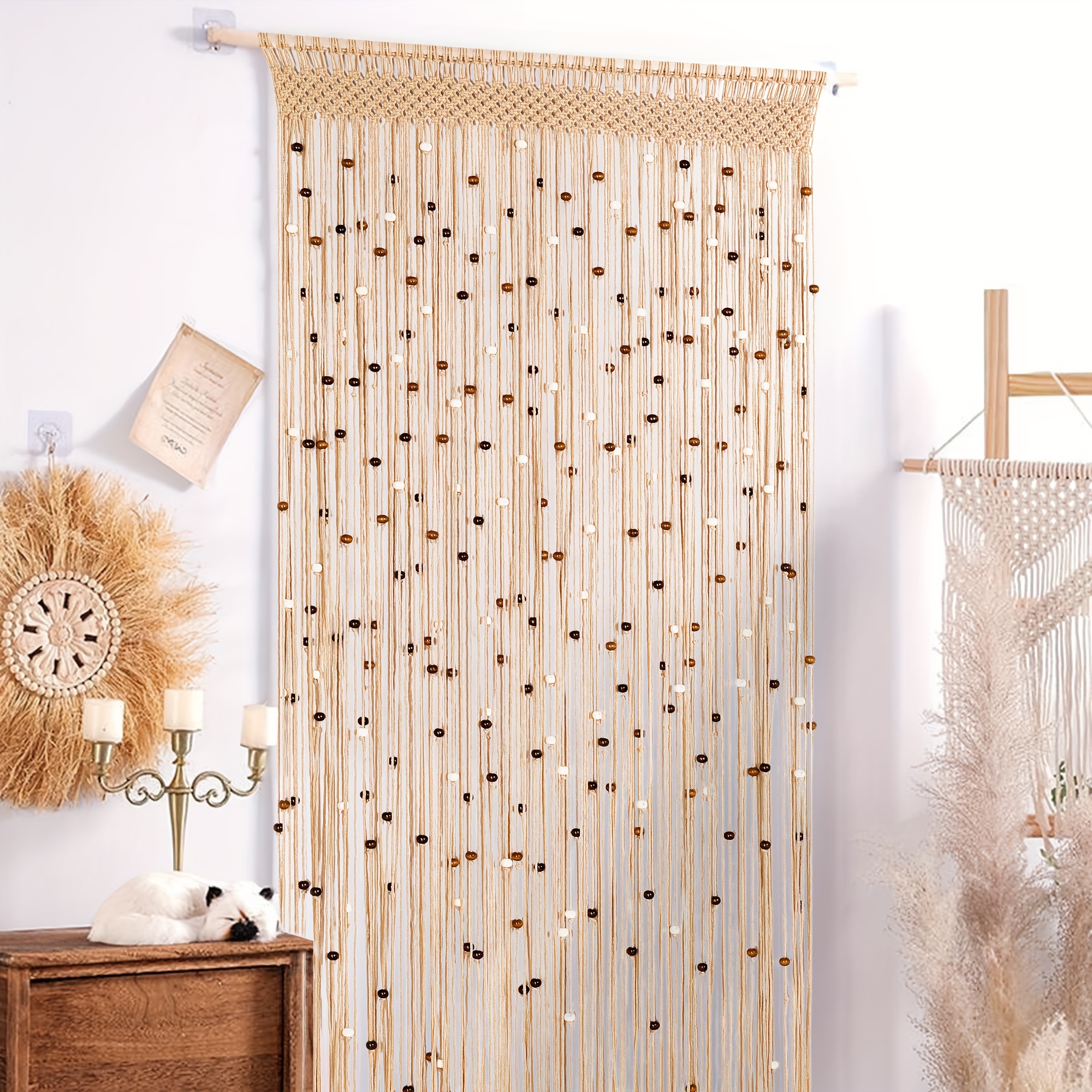 Decorative Curtain Hippie Door Beads Walmart Beaded Valance