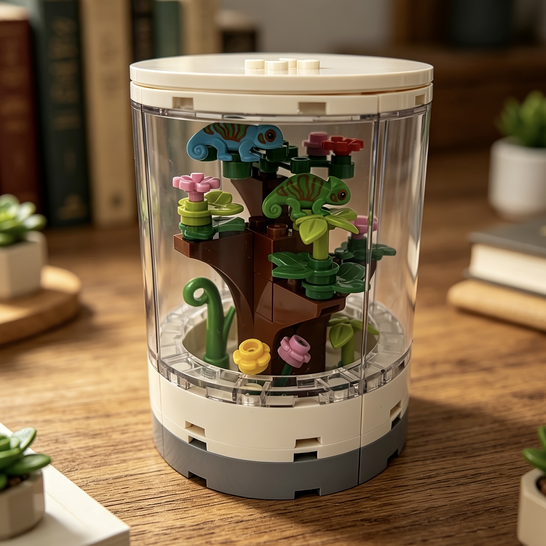 Creative Home DIY Small Particle Building Block Toy Aquarium Scene