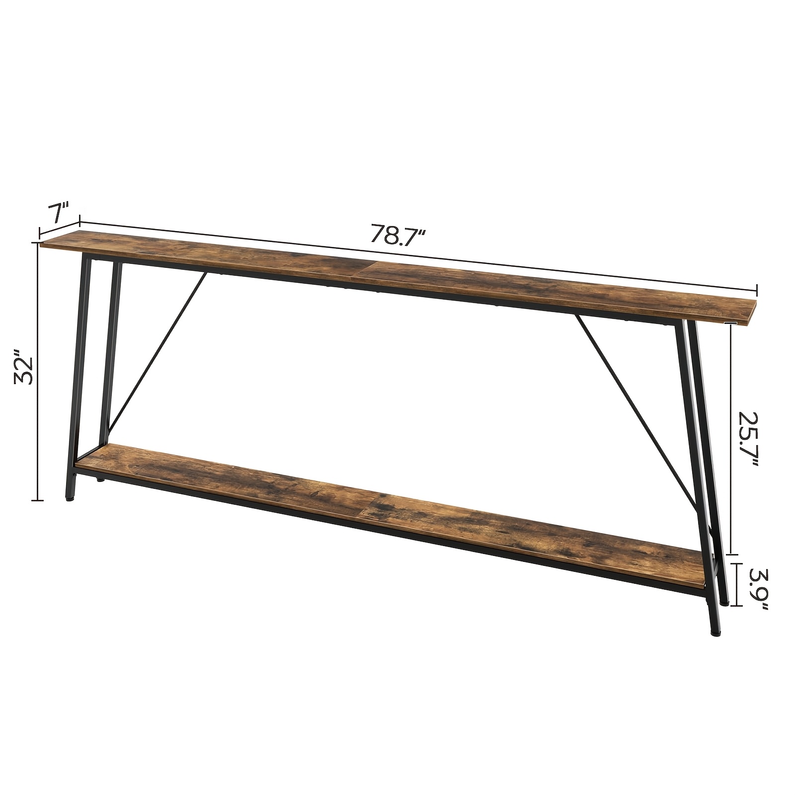 200cm/79" Modern Extra-long Console Table - Narrow Entryway Sofa Table Suitable For Hallway, Living Room, - /plywood Assembly-friendly Furniture (200cm Length)