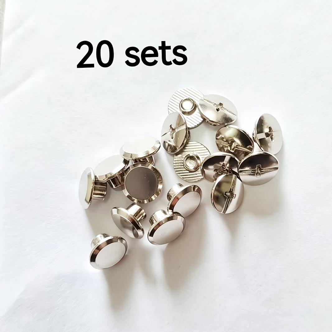 TEMU 20 Sets Of Leather Craft Rivets - Male And Female Screw Pairs, M5x4mm Locking Screws, Cross-head Screwdrivers, Suitable For Leather Repairs,