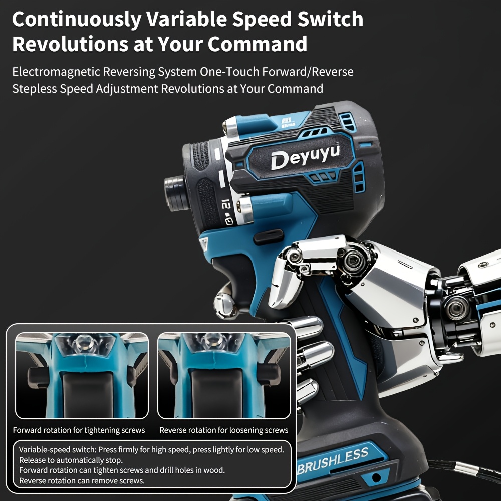 deyuyu 380 n m screwdriver easy and effortless and comfortable hot selling item a for black friday and christmas diy tool power tool screwdriver tool only compatible with 18v battery pin