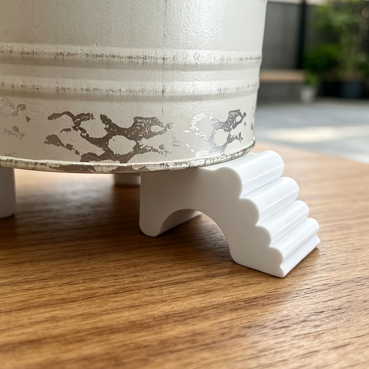 TEMU 3pcs 3d Printed Flower Pot Base Stand, Decorative Flower Pot Lifter, Suitable For Indoor And Outdoor Gardens, Drainage And Breathable Flower Pot