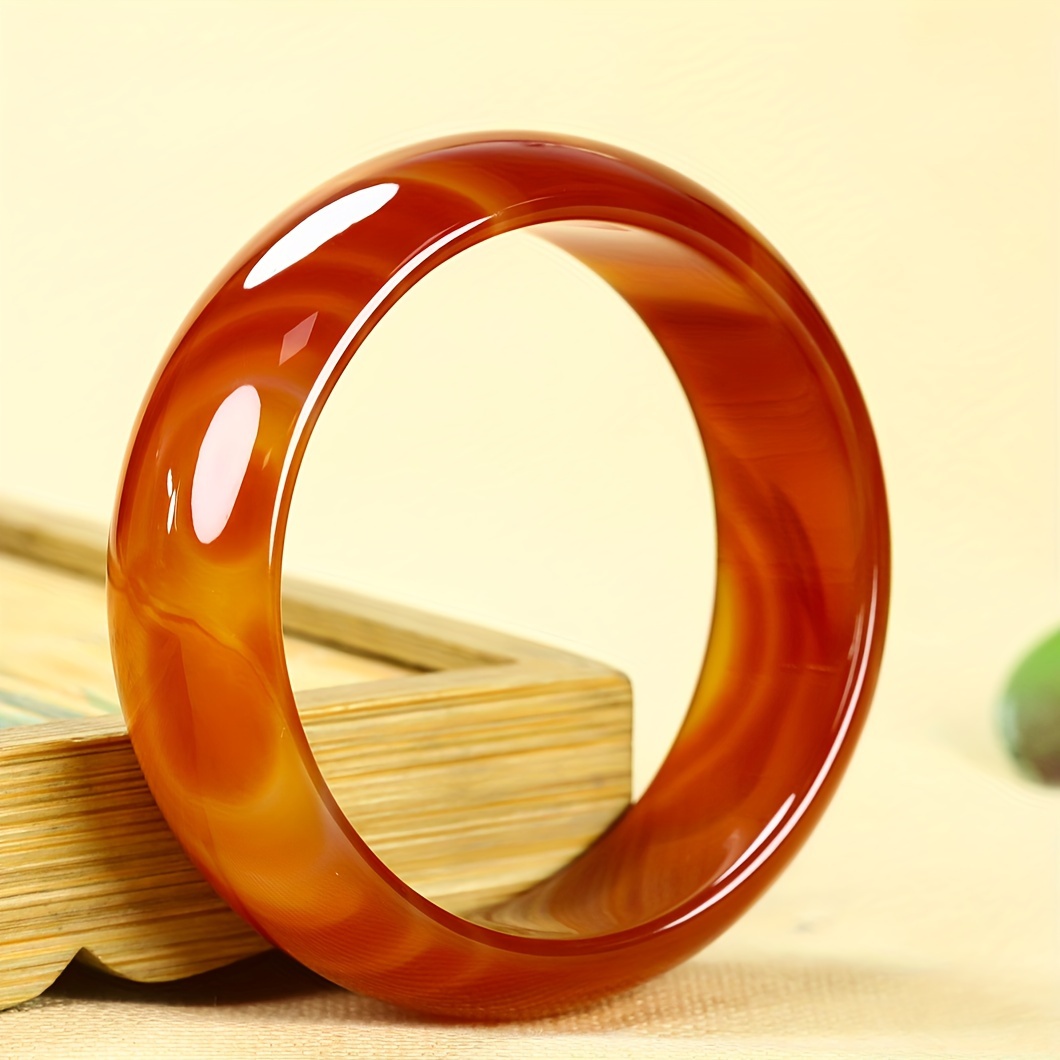 

1pc Widened And Thickened Red Agate Bracelet, A Gift For Mom