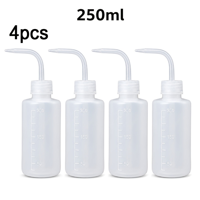 TEMU Bottles With Scale , 8oz/250ml, Leak-proof Squeeze Bottle With Narrow Spout, 4-pack