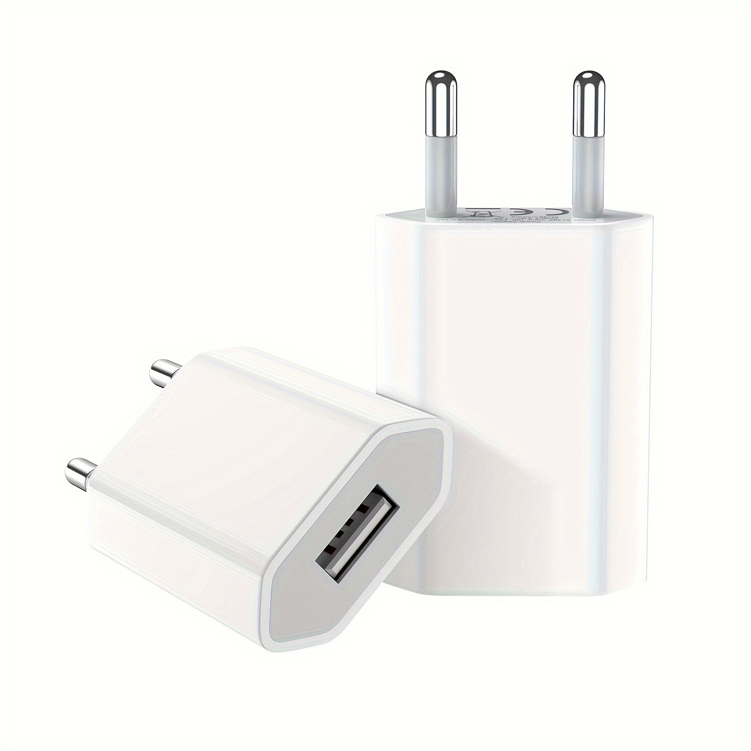 

2/5pcs Adaptateur de prise de chargeur d'alimentation USB Design fin Prise 5V1A Universel Compatible avec les téléphones portables, appareils photo, MP3, etc. (Blanc)
