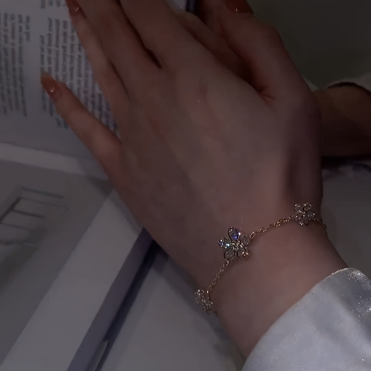 CZ Flower Bracelet for Casual Attire