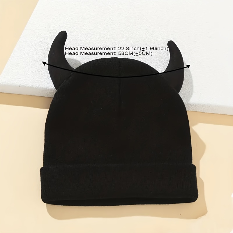 Beanie with Funny Little Devil Ear Decorations